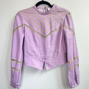 Divine Heritage Purple Blouse (with lace detail)